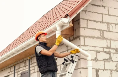 Pose et remplacement de gouttières à Boué